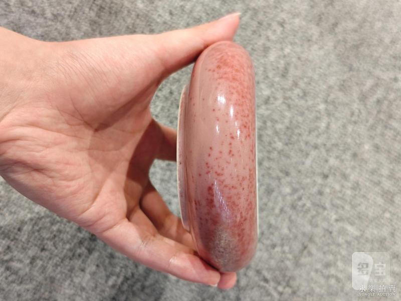 清康熙 豇豆红釉镗锣洗 - 图5